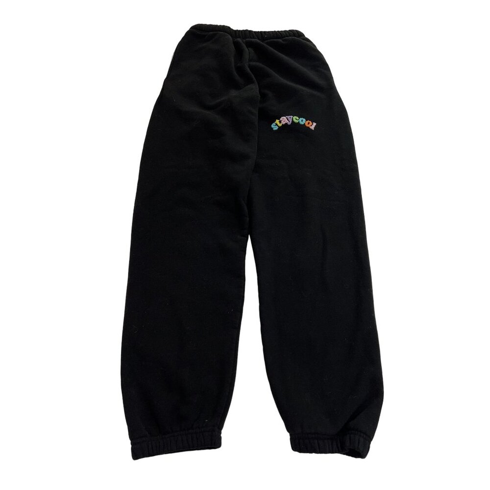 Stay Cool Rainbow Logo Jogger Sweatpants in Black